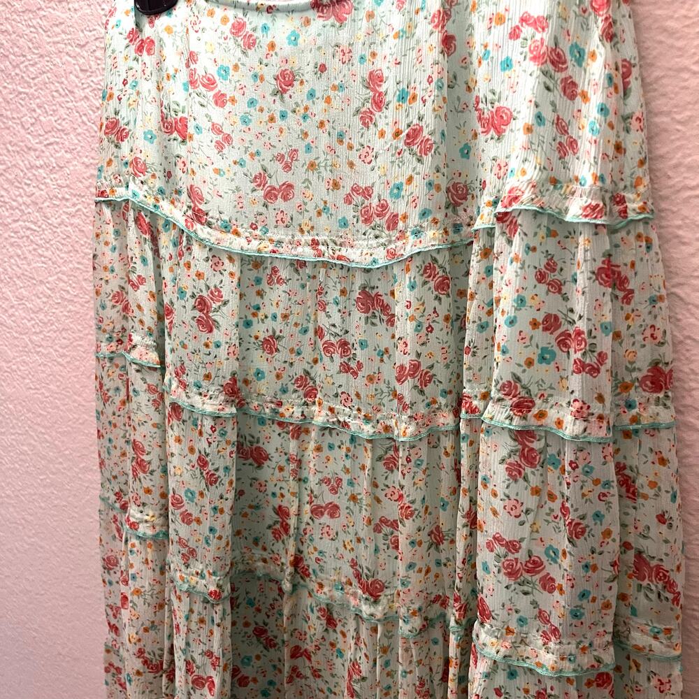 Rare Sundance 100% Silk Tiered Floral Skirt Prairie Boho Romantic Cottagecore 6 - Picture 5 of 7
